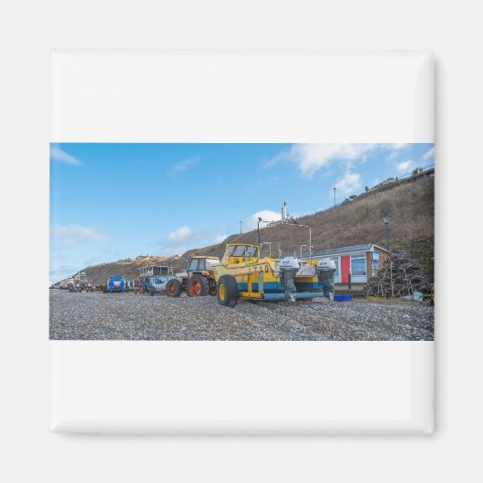 Vissende boten op het strand van Cromer, noordkust Magneet (Voorkant)