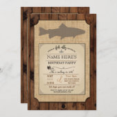 Vissende Britse partij Rustige visrod Uitnodiging (Voorkant / Achterkant)