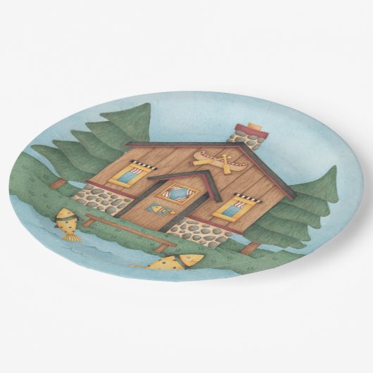 Vissende Cabine Papieren Bordje (Gekanteld)