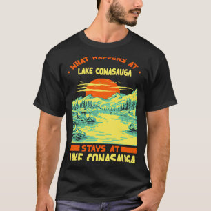 Vissende Camping Lake Vacation Lake Conasau T-shirt