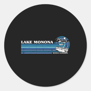 Vissende Camping Lake Vacation Lake Monona Ronde Sticker