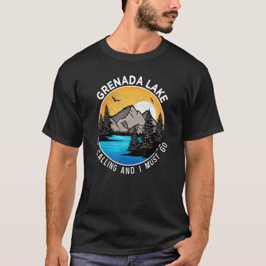 Vissende Camping Lakeview Grenada Lake T-shirt (Voorkant)