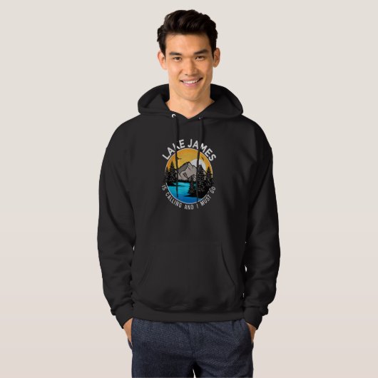 Vissende Camping Lakeview Lake James Hoodie (Voorkant volledig)
