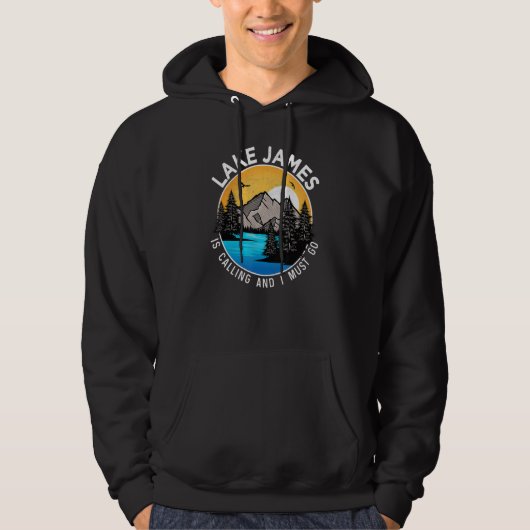 Vissende Camping Lakeview Lake James Hoodie (Voorkant)