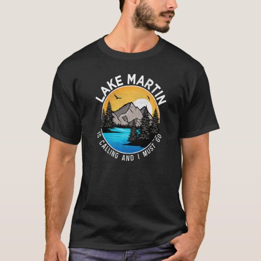 Vissende Camping Lakeview Lake Martin T-shirt (Voorkant)