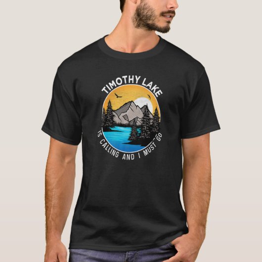 Vissende Camping Lakeview Timothy Lake T-shirt (Voorkant)