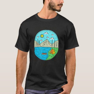 Vissende Camping My Happy Place Cheat Lak T-shirt
