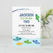 Vissende dag uitnodiging Vissende partij (Staand voorkant)