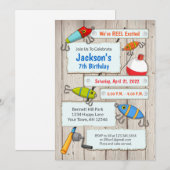 Vissende dag uitnodiging Vissende partij (Voorkant / Achterkant)