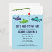 Vissende dag uitnodiging Vissende partij (Voorkant / Achterkant)