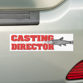 Vissende directeur van Angler Casting Funny Bumpersticker (Op auto)