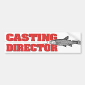 Vissende directeur van Angler Casting Funny Bumpersticker (Voorkant)