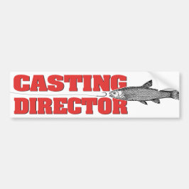 Vissende directeur van Angler Casting Funny Bumpersticker