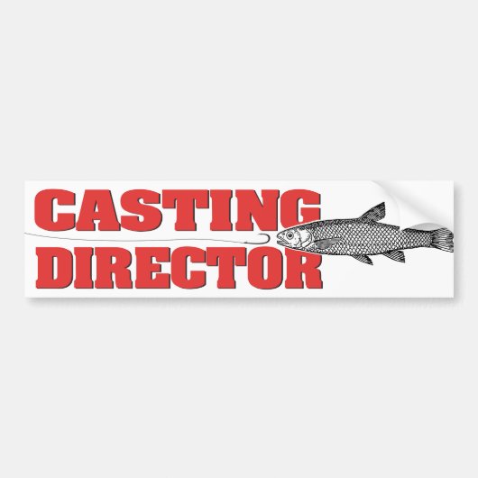Vissende directeur van Angler Casting Funny Bumpersticker (Voorkant)