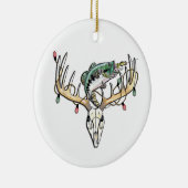 Vissende en jachtbas en -bier keramisch ornament (Rechts)