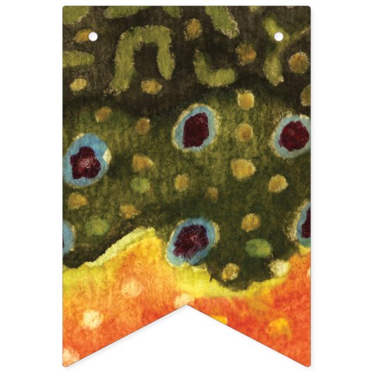 Vissende forel vlaggetjes (Eerste vlag)