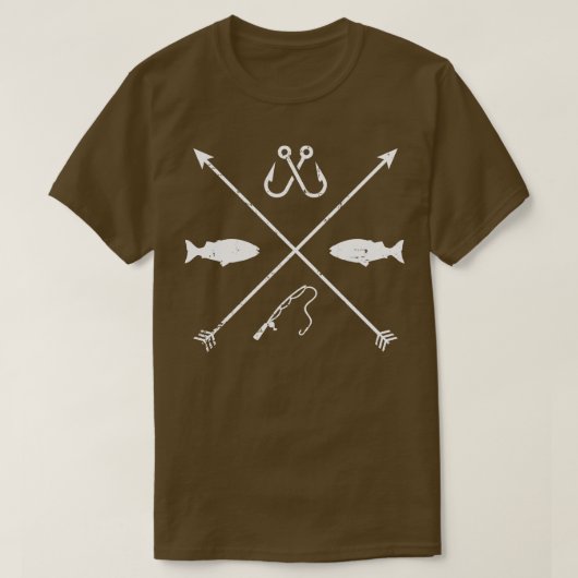 Vissende hipster t-shirt (Design voorkant)