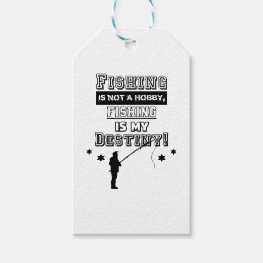 Vissende hobby cadeaulabel (Voorkant)