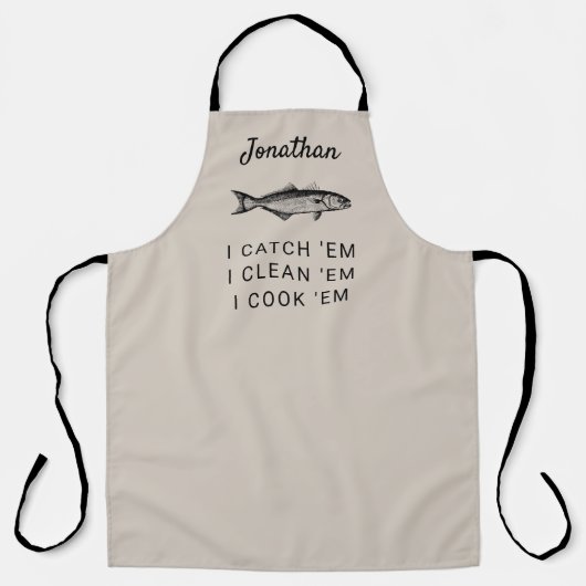 Vissende Humor - Speciaal vismachtiging Schort (Voorkant)