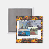 Vissende Hunting Poppies Whittier Alaska Magneet (Voorkant / Achterkant)