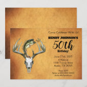 Vissende jachtthema 50e verjaardag kaart (Voorkant / Achterkant)