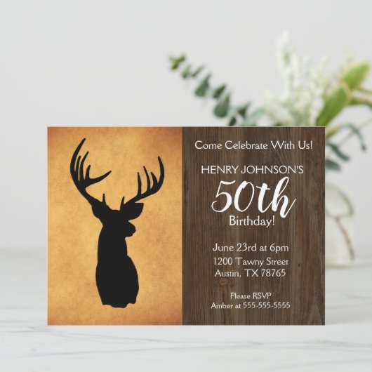 Vissende jachtthema 50e verjaardag kaart (Staand voorkant)