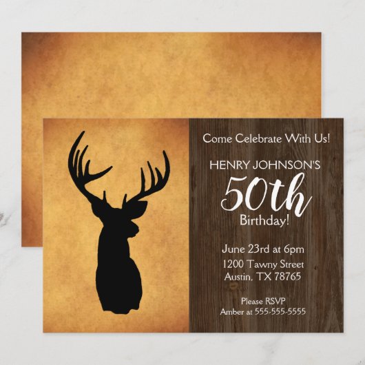 Vissende jachtthema 50e verjaardag kaart (Voorkant / Achterkant)