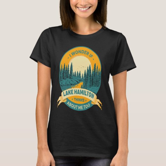 Vissende kampeermeerdameer Hamilto T-shirt (Voorkant)