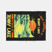 Vissende kampeermeren Vacation Jenny Lake Fleece Deken (Voorkant (Horizontaal))