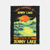 Vissende kampeermeren Vacation Jenny Lake Fleece Deken (Voorkant)