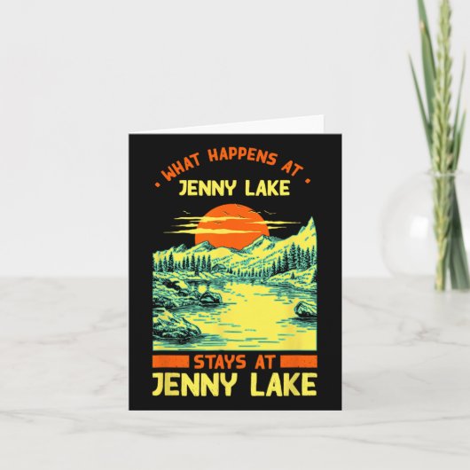 Vissende kampeermeren Vacation Jenny Lake Kaart (Voorkant)