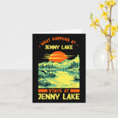 Vissende kampeermeren Vacation Jenny Lake Kaart (Gele Bloem)