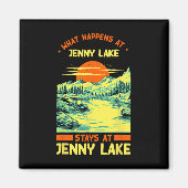 Vissende kampeermeren Vacation Jenny Lake Magneet (Voorkant)