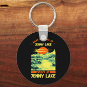 Vissende kampeermeren Vacation Jenny Lake Sleutelhanger (Voorkant)