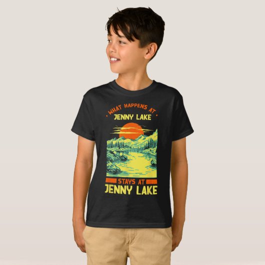 Vissende kampeermeren Vacation Jenny Lake T-shirt (Voorkant volledig)