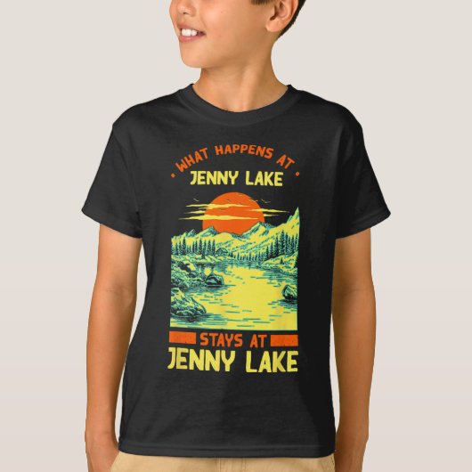 Vissende kampeermeren Vacation Jenny Lake T-shirt (Voorkant)