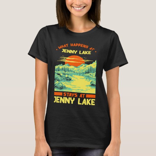 Vissende kampeermeren Vacation Jenny Lake T-shirt (Voorkant)