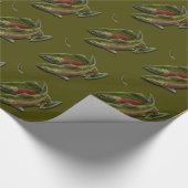 Vissende kerstpapier van Coho Salmon Cadeaupapier (Hoek)