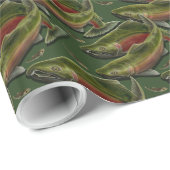 Vissende kerstpapier van Coho Salmon Cadeaupapier (Rol Hoek)