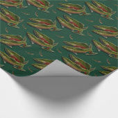 Vissende kerstpapier van Coho Salmon Cadeaupapier (Hoek)