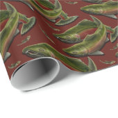 Vissende kerstpapier van Coho Salmon Cadeaupapier (Rol Hoek)