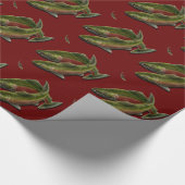 Vissende kerstpapier van Coho Salmon Cadeaupapier (Hoek)