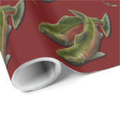Vissende kerstpapier van Coho Salmon Cadeaupapier (Rol Hoek)