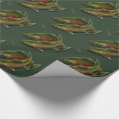 Vissende kerstpapier van Coho Salmon Cadeaupapier (Hoek)