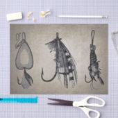  Vissende Lures over de ontkoppeling van Sepia Tissuepapier (Craft)