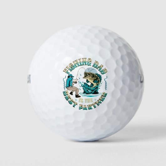 Vissende papa is de beste partner golfballen (Voorkant)