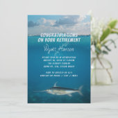 Vissende Partij Zwaardvis Uitnodiging (Staand voorkant)