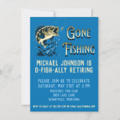 Vissende Pensioenpartij - Gone Vissende uitnodigin Kaart (Voorkant)