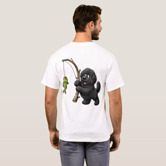 Vissende Puppy  T-shirt (Achterkant volledig)