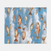 Vissende Regen Fleece Deken (Voorkant (Horizontaal))
